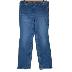 4/$25 Talbots Jeans Heritage Ankle Stretch Side Zipper‎ Womens Petite Sz 8